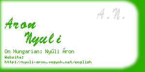 aron nyuli business card
