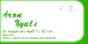 aron nyuli business card